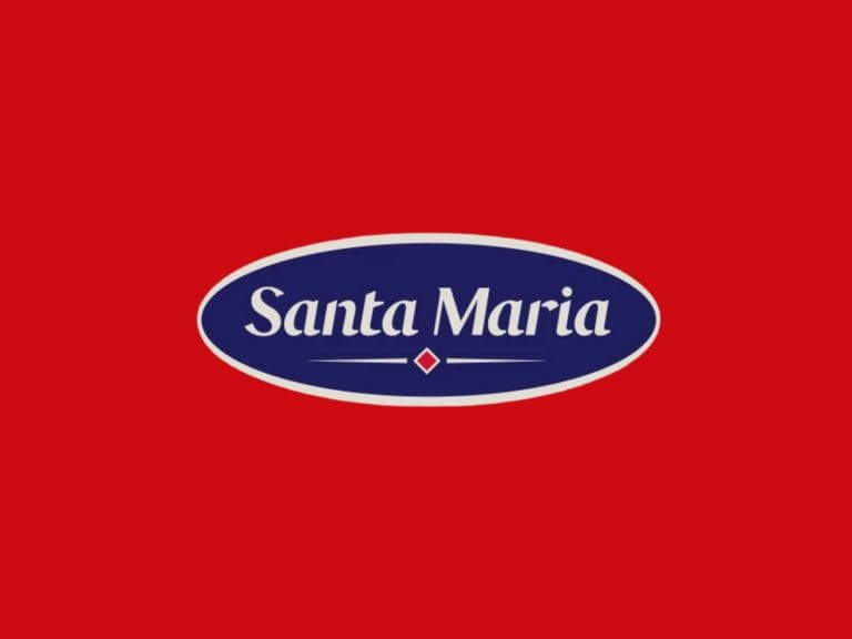Logotyp till Santa Maria och deras podcastreklam.